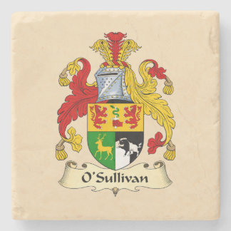 Dessous-de-verre En Pierre O'Sullivan Family Coat of Arms Stone Coaster 