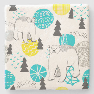 Dessous-de-verre En Pierre Ours polaire