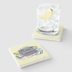 Dessous-de-verre En Pierre Outils de l’écrivain vintage Tapis de papier