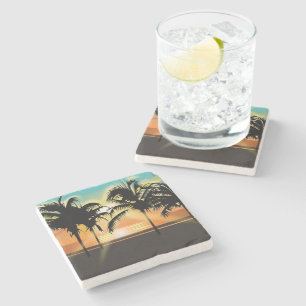 Dessous-de-verre En Pierre Palmiers tropicaux