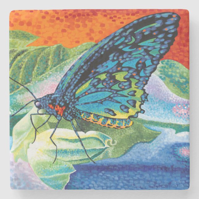 Dessous-de-verre En Pierre Papillon II (Devant)