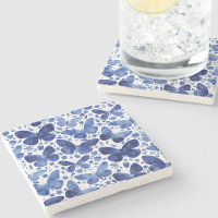 Papillons Aquarelle Bleu