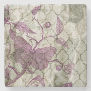 Dessous-de-verre En Pierre Papillons arabes III