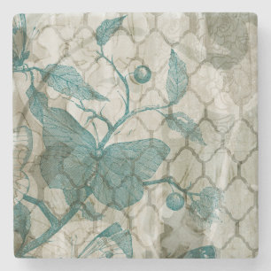 Dessous-de-verre En Pierre Papillons d'arabesque V