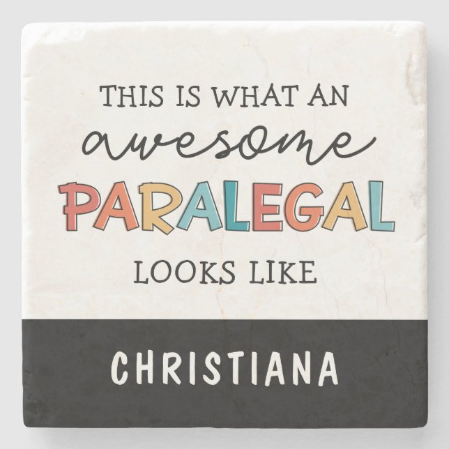 Dessous-de-verre En Pierre Paralegal sur mesure Awesome Assistant juridique a (Devant)
