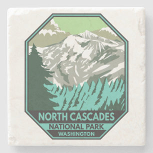 Dessous-de-verre En Pierre Parc national de North Cascades Goode Mountain Ret