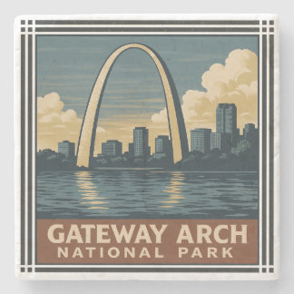 Dessous-de-verre En Pierre Parc national Gateway Arch