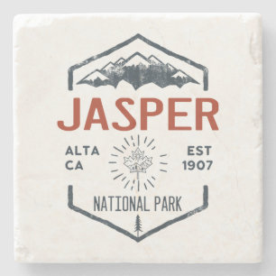Dessous-de-verre En Pierre Parc national Jasper Canada Vintage en détresse