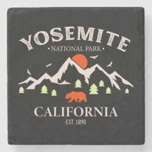 Dessous-de-verre En Pierre Parc national Yosemite Souvenirs de montagne Vinta