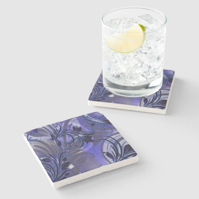 Dessous-de-verre En Pierre Passion violette (Côté)