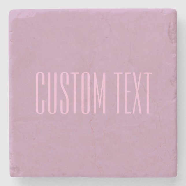 Dessous-de-verre En Pierre Pastel Purple & Pink clair | Texte modifiable mode (Devant)