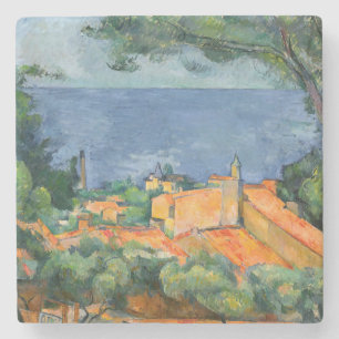 Dessous-de-verre En Pierre Paul Cezanne - Estaque aux toits rouges