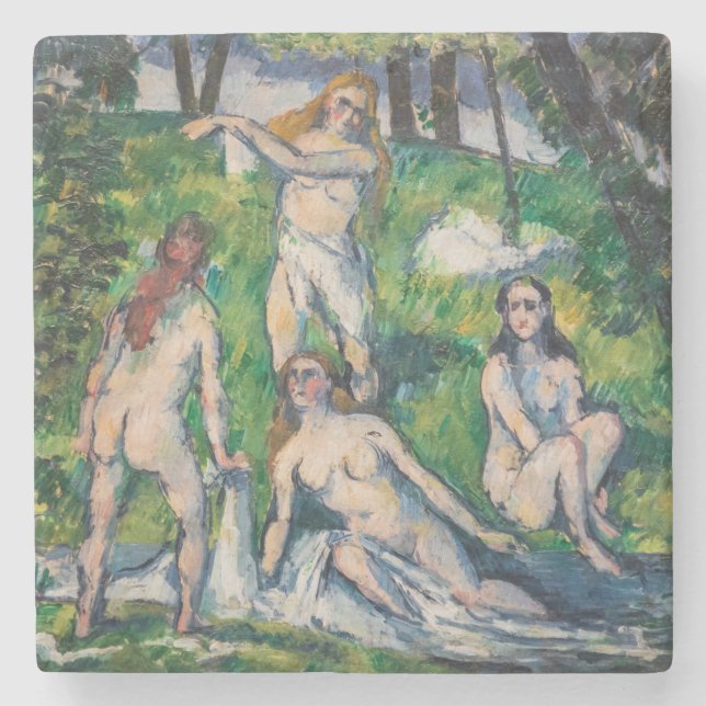 Dessous-de-verre En Pierre Paul Cezanne - Quatre Bathers (Devant)