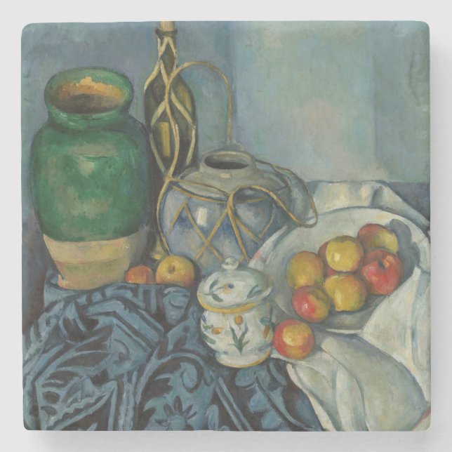 Dessous-de-verre En Pierre Paul Cezanne - Vie morte avec pommes (Devant)