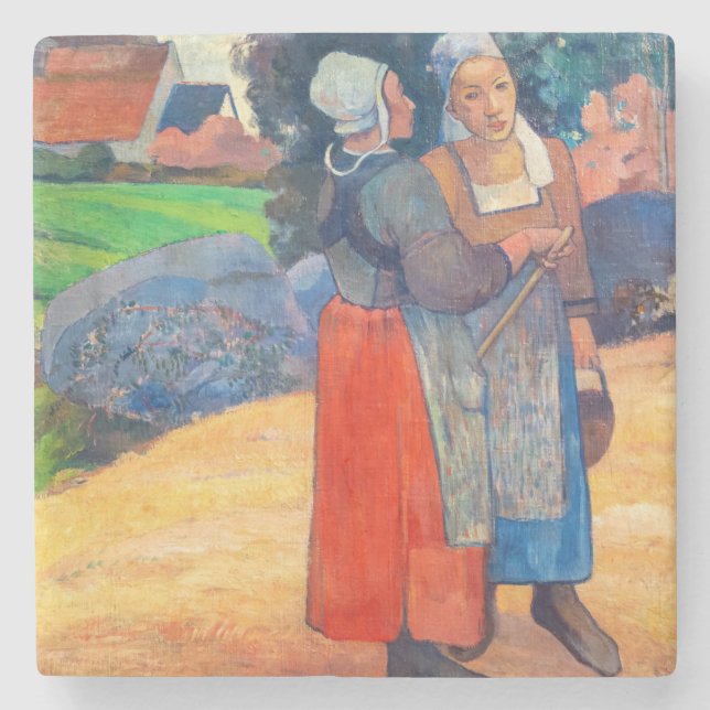 Dessous-de-verre En Pierre Paul Gauguin - Paysannes Bretonnes (Devant)