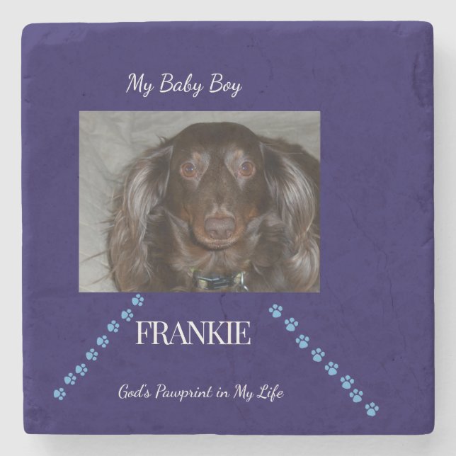 Dessous-de-verre En Pierre Pawprint Blessing  (Devant)