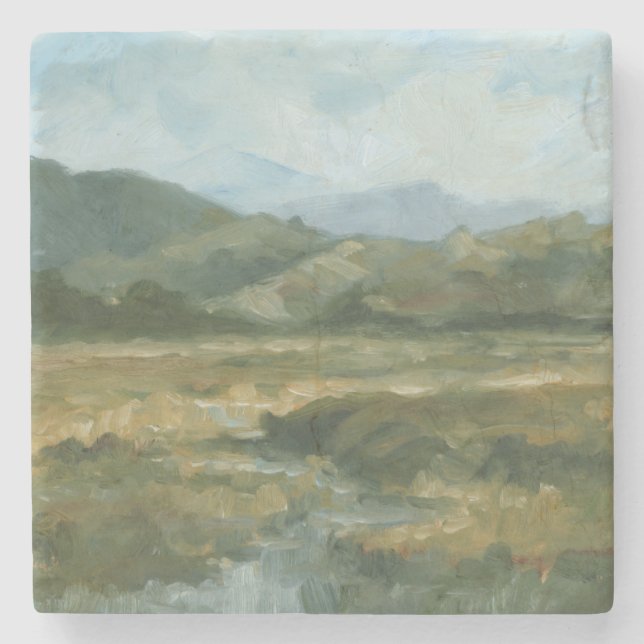 Dessous-de-verre En Pierre Paysage d'Impasto III (Devant)