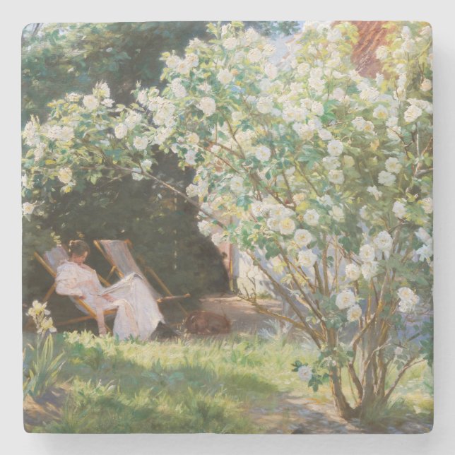 Dessous-de-verre En Pierre Peder Severin Kroyer - Roses (Devant)