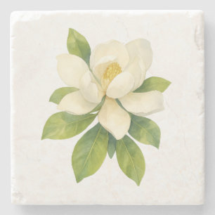 Dessous-de-verre En Pierre Peinture à fleurs de Magnolia