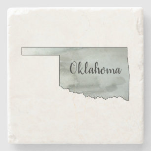 Dessous-de-verre En Pierre Peinture à l'aquarelle de l'Oklahoma