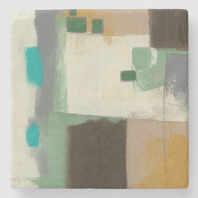 Dessous-de-verre En Pierre Peinture d'expressioniste avec les courses lourdes (Devant)