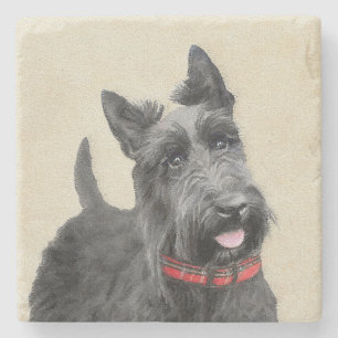 Dessous-de-verre En Pierre Peinture écossaise Terrier - Cute Original Chien A