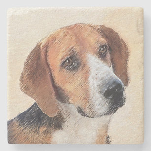 Dessous-de-verre En Pierre Peinture Harrier - Joli art original chien
