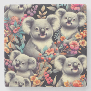 Dessous-de-verre En Pierre Peinture vintage Cute Koala