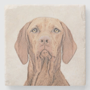 Dessous-de-verre En Pierre Peinture Vizsla - Joli art original chien