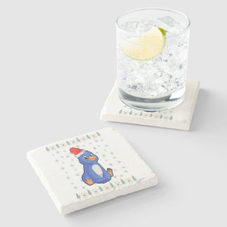 Dessous-de-verre En Pierre Penguin Lover Stone Coaster| Dessous de verre Love