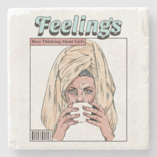 Dessous-de-verre En Pierre Penser Fréquemment Aux Filles