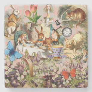 Dessous-de-verre En Pierre Personnages de la fête du thé Alice in Wonderland