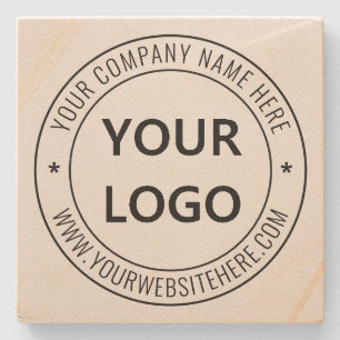Dessous-de-verre En Pierre Personnalisez votre entreprise de logo - Personnal