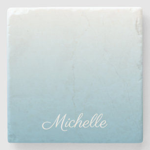 Dessous-de-verre En Pierre Personnel gradient ombre angel blue