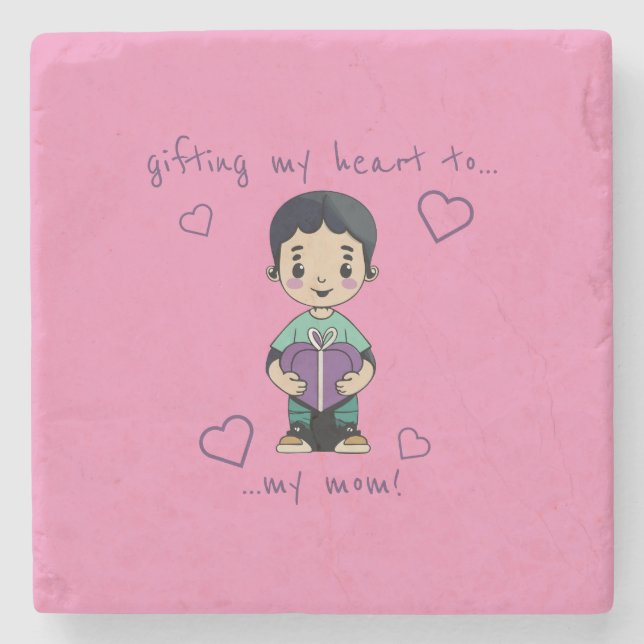 Dessous-de-verre En Pierre Petit garçon (Devant)