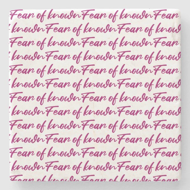 Dessous-de-verre En Pierre Peur connue (Devant)