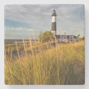 Dessous-de-verre En Pierre Phare Big Sable Point Sur Le Lac Michigan