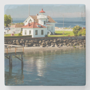 Dessous-de-verre En Pierre Phare de Mukilteo, Mukilteo, Washington, États-Uni