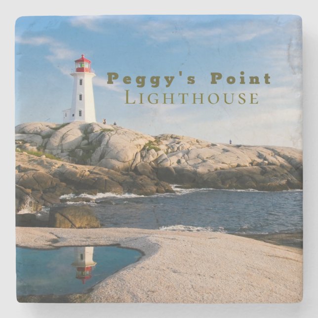 Dessous-de-verre En Pierre Phare de Peggys Point Canada atlantique (Devant)