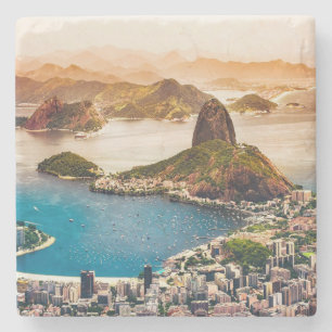 Dessous-de-verre En Pierre Photo de la ville de Rio de Janeiro