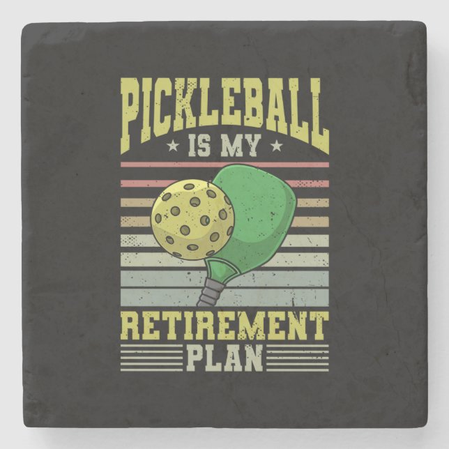 Dessous-de-verre En Pierre Pickleball (Devant)