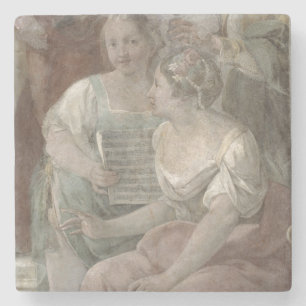Dessous-de-verre En Pierre Pièce de musique (fresque) (détail de 60259)