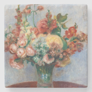 Dessous-de-verre En Pierre Pierre-Auguste Renoir - Fleurs dans un Vase