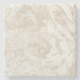 Dessous-de-verre En Pierre Pierre de marbre clair Carrare beige gris ivoire