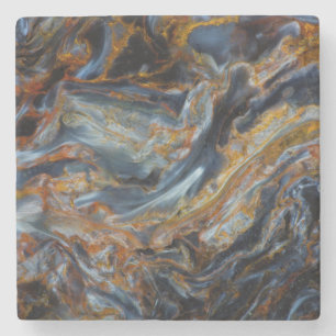 Dessous-de-verre En Pierre Pietersite à taches noires