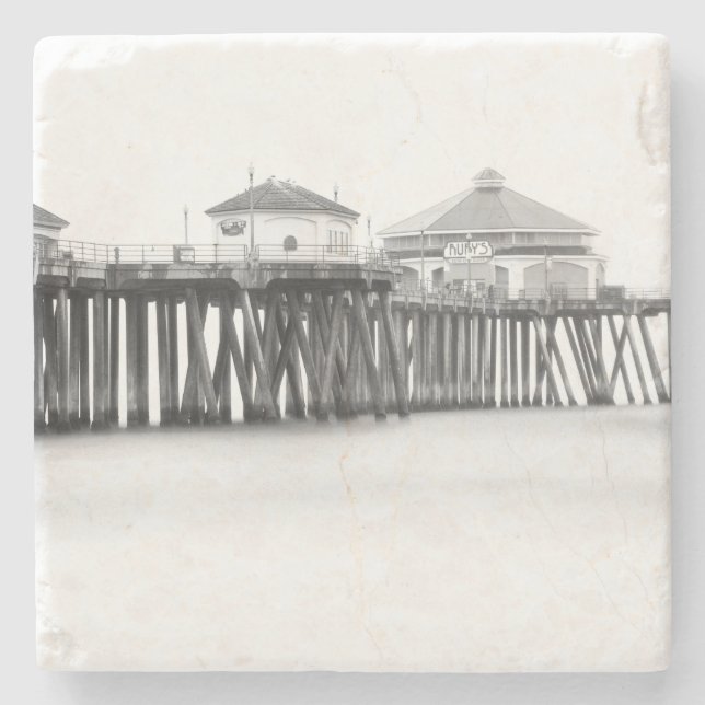 Dessous-de-verre En Pierre Pilier de Huntington Beach (Devant)