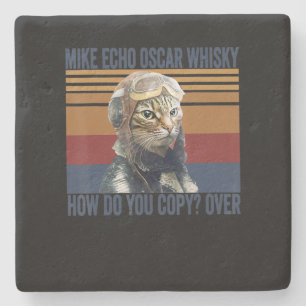 Dessous-de-verre En Pierre Pilote de chat Mike Echo Oscar Whisky Costume cade