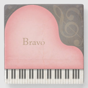 Dessous-de-verre En Pierre Pink Grand Piano Fairytale Style musique