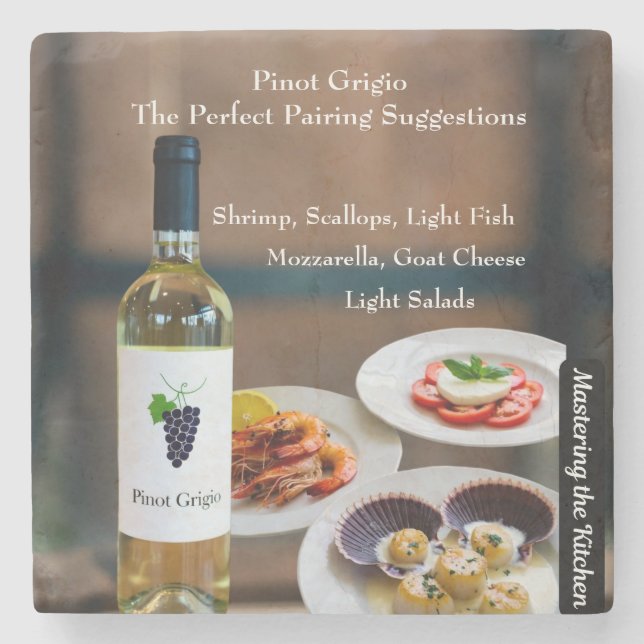 Dessous-de-verre En Pierre Pinot Grigio Wine Pairing/Mastering the Kitchen (Devant)