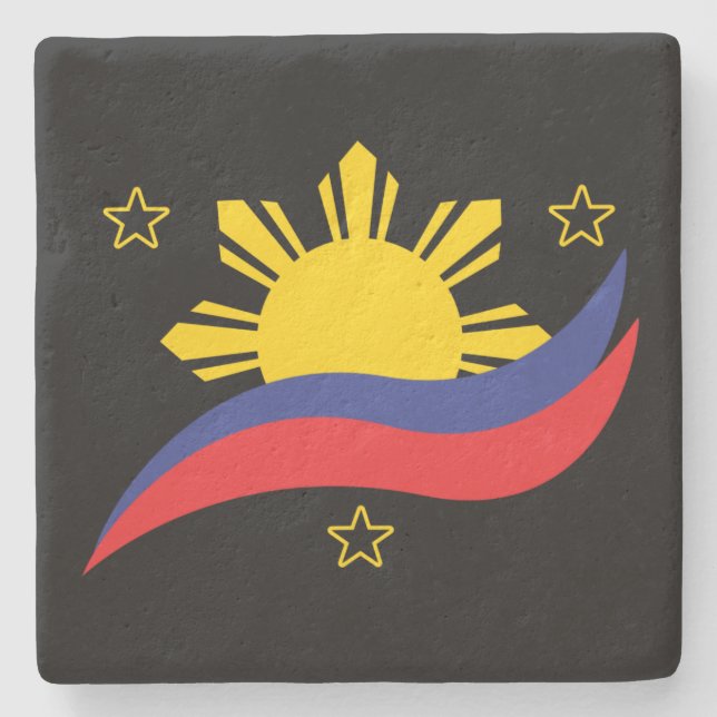 Dessous-de-verre En Pierre Pinoy Flag (Devant)